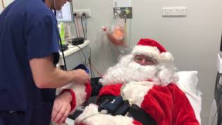 Santa has a heart health check at St Vincents Private Hospital [upl. by Naam713]