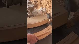 Curved wood board cutting saw Good tools and machinery can increase work efficiency [upl. by Akenehs]