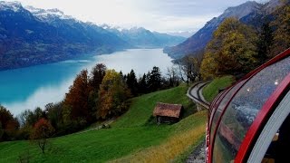 Scenic Switzerland from The Brienz Rothorn Bahn Cog Railway [upl. by Jovitah]