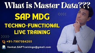 What is Master Data What Is The Importance Of Master Data  SAP MDG Training  VENKAT TechEdu [upl. by Mcknight767]