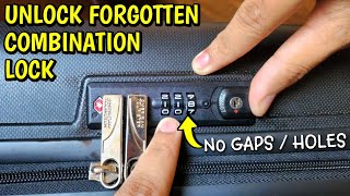 How To Unlock Forgotten Combination Lock Password  Open TSA 007 Suitcase Luggage Bag Password Lock [upl. by Nirtak]