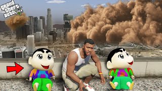 Franklin Shinchan amp Pinchan Run Away From Sandstorm In Gta V [upl. by Aenotna]