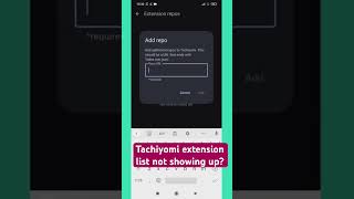 Tachiyomi extension list not showing up tutorial tachiyomi [upl. by Opiuuk]