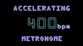 Metronome speed ramp 200 to 400 Crush your speed playing starting slow and accelerating [upl. by Kayne]