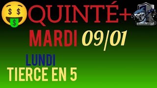 PRONOSTIC QUINTE DU JOUR MARDI 9 JANVIER 2024 PMU [upl. by Loretta]