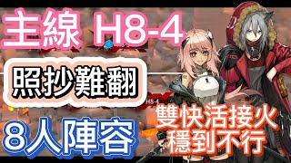 【明日方舟】主線關卡 H84 照抄難翻 8人陣容（雙快活接火，穩到不行）  Arknights [upl. by Noyrb660]