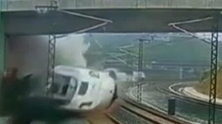 Caught on Tape Deadly Train Crash in Spain [upl. by Gilberto]