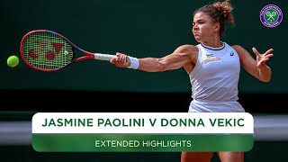 ThreeSet Epic SemiFinal  Jasmine Paolini v Donna Vekic Extended Highlights  Wimbledon 2024 [upl. by Westlund]