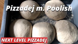 Pizzadej med Poolish  Next level pizza  Opskrift på langtidshævet pizzadej med Caputo og tørgær [upl. by Aicxela966]