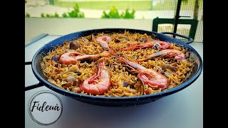 Fideuà con gambas y almejas [upl. by Noet]