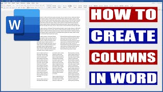 How to create columns in Word  Microsoft Word Tutorials [upl. by Drescher831]