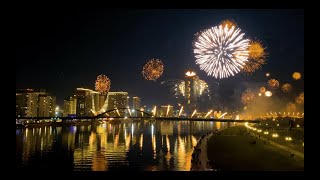 2024 New Years Eve Fireworks in Belgrade Serbia Docek Nove godine u Beogradu vatromet [upl. by Irama]