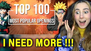 SINGER REACTS to Top 100 Most Popular Anime Openings OF ALL TIME [upl. by Danie362]