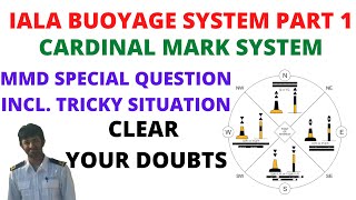 IALA BUOYAGE SYSTEM PART 1  CARDINAL MARKS  FULL EXPLANATION  MMD SPECIAL QUESTION [upl. by Atal23]