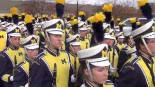 Michigan Marching Band Marches into Stadium on Michigan State Game [upl. by Fox]