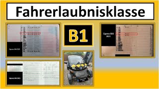 B1 auf jedem neuen Führerschein und dennoch unbekannt Die Fahrerlaubnisklasse B1 [upl. by Nalyt]