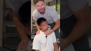 Teens FIRST Adjustment with Dr Alex chiropractor shorts [upl. by Ybeloc367]