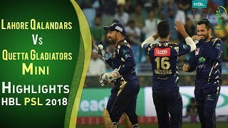 Short Highlights  Lahore Qalandars Vs Quetta Gladiators  Match 5  24 Feb  HBL PSL 2018 [upl. by Iccir919]