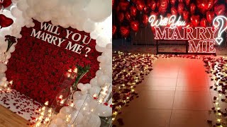 Surprise proposal decoration ideas proposal decoration design marriage proposal decoration design [upl. by Ellerrehs1]