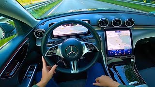 2022 Mercedes Benz CClass C180 Avantgarde  pov test drive [upl. by Asenad]