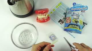 Instant Smile Temporary Tooth Kit  Instructional Fitting Video [upl. by Rodrich]