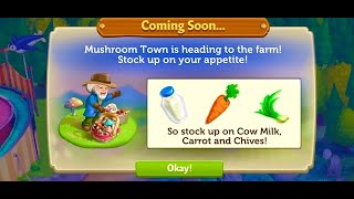 FarmVille 2 Country Escape🍄Mushroom Town Event COMING SOON games fv2 farmville2 [upl. by Graehl]