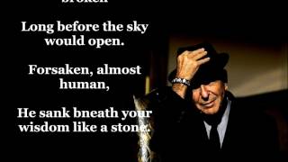 Suzanne LEONARD COHEN with lyrics [upl. by Nij401]