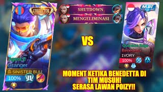 GLOBAL GRANGER VS BENEDETTA MOMEN KETIKA BENEDETTA DI TIM MUSUH SERASA LAWAN POIZY [upl. by Raffarty581]