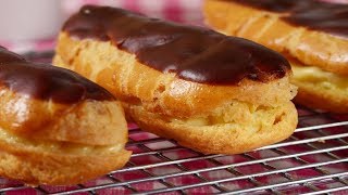 Chocolate Eclairs Recipe Demonstration  Joyofbakingcom [upl. by Sosthenna843]