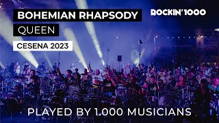 Bohemian Rhapsody  Queen played by 1000 musicians  Rockin1000 [upl. by Lamok]