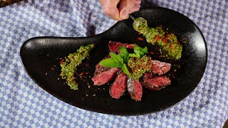 Onglet de Boeuf „Nierenzapfen“mit süditalienischer Salsa [upl. by Atnohs756]