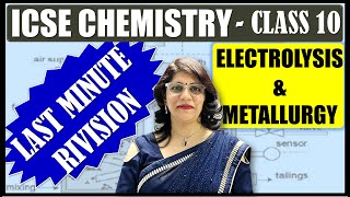 TOP 60 MCQs CHEMISTRY  ELECTROLYSIS  METALLURGY  ICSE CHEMISTRY CLASS 10 [upl. by Finley]