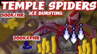 OSRS  Ice Bursting Guide  Temple Spiders  200KXPHR  500KGPHR [upl. by Calista712]