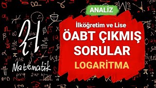 Logaritma Çıkmış Sorular Çözümü  ÖABT Lise ve İlköğretim Matematik  2022 KPSS [upl. by Ellinger]