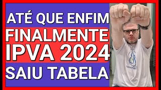 ✔️ATENÇÃO MUDANÇAS IMPORTANTES SAIU TABELA DO IPVA 2024 [upl. by Euphemie]