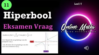 Graad 11 Funksies Hiperbool Les7 Eksamen Vraag3 Wiskunde [upl. by Asiuol]