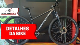 Bicicleta Specialized Rockhopper Sport Aro 29 microShift 18v 2024 Cinza Escuro e Prata [upl. by Eilsil552]