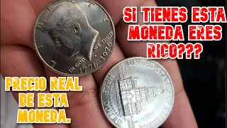 ESTA MONEDA VALE MILES DE DOLARES🤑🤑🤑 TE CUENTO EL VERDADERO PRECIO HALLF DOLLAR 1976 1776 [upl. by Rem]