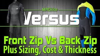 Wetsuits Front Zip Vs Back Zip  Versus Ep 07  MACkiteboardingcom [upl. by Harifaz924]