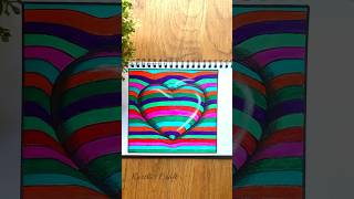 3d Heart Drawing 💖shortsfeed shortsvideo 3dart 3ddrawing drawingtutorial [upl. by Atinid124]