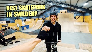 IS THIS THE BEST SKATEPARK IN SWEDEN ROBBANS BMX amp SKATEHALL [upl. by Seen943]