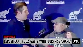 WATCH Matt Gaetz Accepts Humiliating Surprise Award From Republican [upl. by Shir]