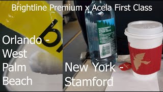 Amtrak Acela First Class x Brightline Premium New York  Stamford x Orlando  West Palm Beach [upl. by Niltiak60]