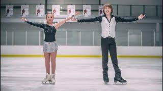 Les Héros du samedi  Alexanne et Charly duo de patineurs prometteurs [upl. by Bilac]