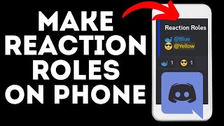 How to Make Reaction Roles on Discord Mobile  iPhone amp Android [upl. by Devland220]