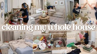 ALL DAY CLEAN WITH ME  whole house cleaning motivation  stay at home mom cleaning routine 2024 [upl. by Naujyt142]