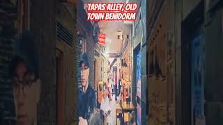 Walking through the famous Tapas Alley in Old Town Benidorm visitbenidorm benidorm spain [upl. by Hamid]