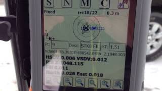 How to Stake out a Point Using Carlson SurvCE and Hemisphere GPS S320 RTK GNSS System [upl. by Tennes]