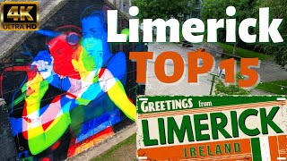 Limerick Ireland  Limerick City Center Tour Guide  Top 15 Best Things To Do  4K Drone Vlog Video [upl. by Seadon94]