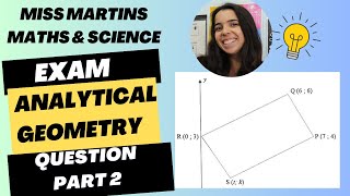 Grade 10 Paper 2 Maths Analytical Geometry Exam Question PART 2 [upl. by Zubkoff]